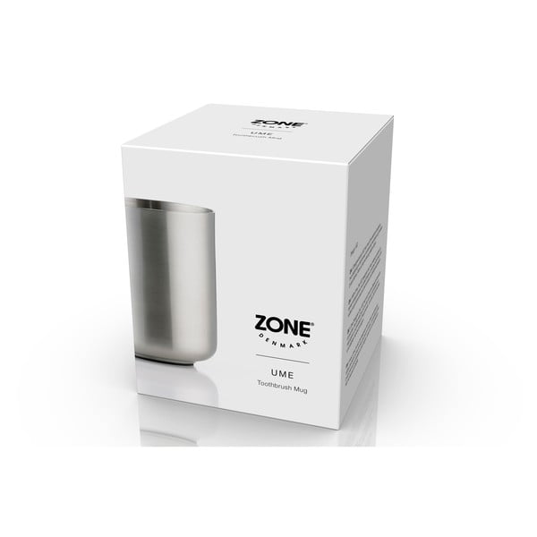 Kelímek na zubní kartáčky z nerezové oceli v matně stříbrné barvě Ume – Zone-image-3
