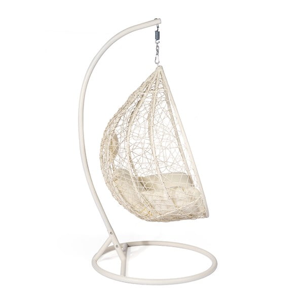 Krémově bílé závěsné křeslo z umělého ratanu Bonami Selection Noela-image-2