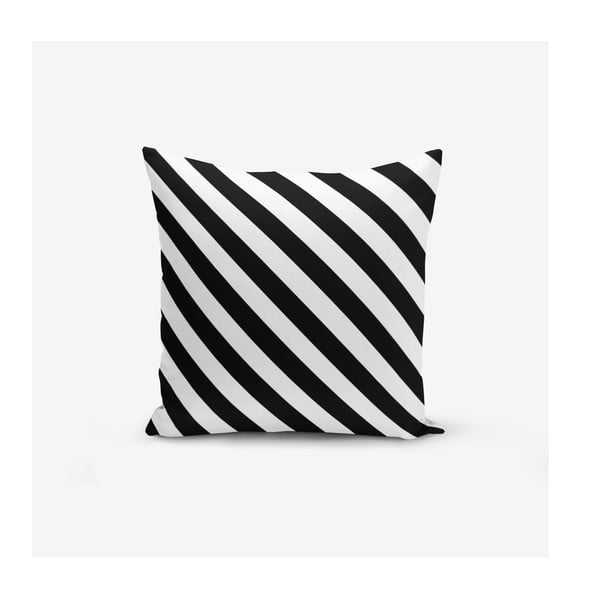 Sada 4 povlaků na polštáře Minimalist Cushion Covers BW Graphic Patterns, 45 x 45 cm-image-3