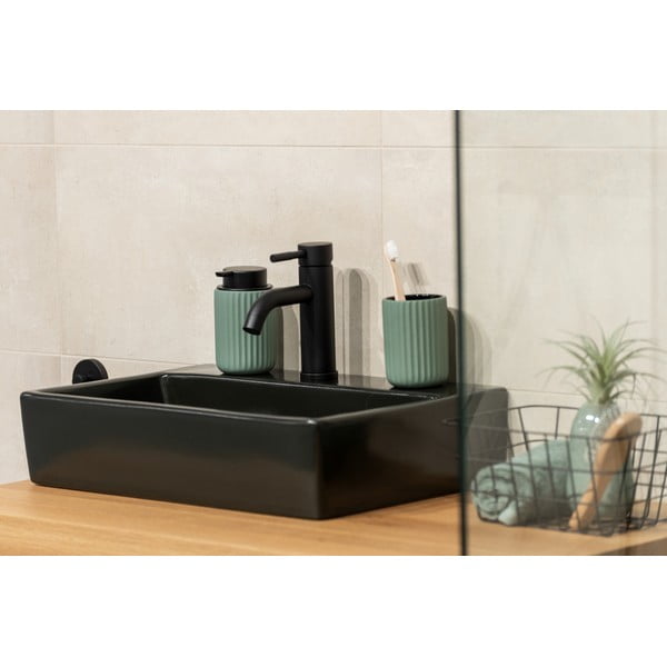 Zelený keramický kelímek na kartáčky Wenko Belluno-image-3