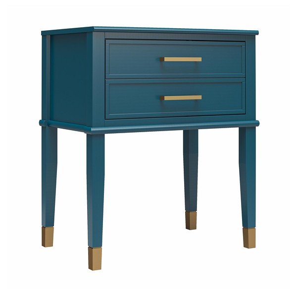 Tmavě modrý noční stolek Westerleigh – CosmoLiving by Cosmopolitan