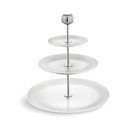 Třípatrový bílý porcelánový etažér Kähler Design Hammershoi Etagere, ⌀ 28 cm