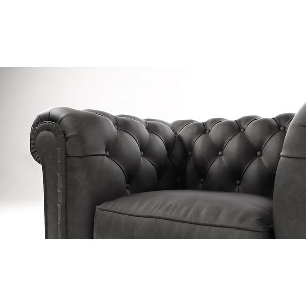 Antracitové sametové křeslo Cambridge – Ropez-image-3