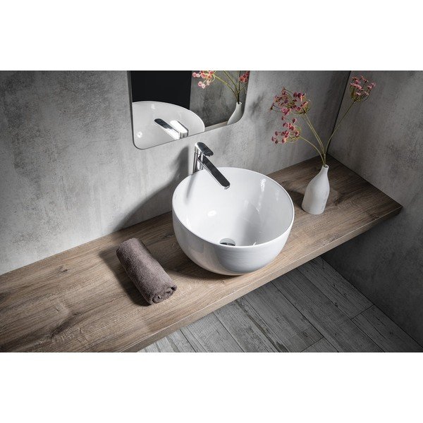 Bílé keramické kulaté umyvadlo ø 45,5 cm Dome – Sapho-image-2