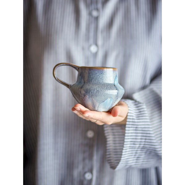 Světle modré hrnky v sadě 4 ks z kameniny 300 ml Bessie – Bloomingville-image-4