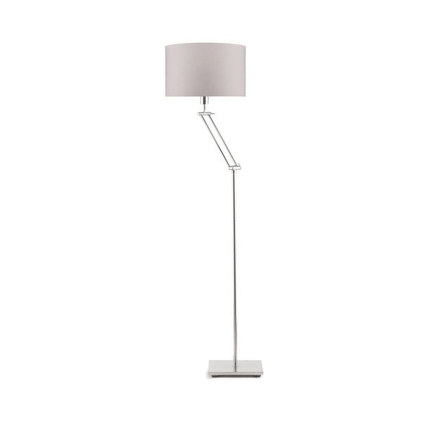 Šedá volně stojící lampa s béžovým stínidlem Citylights Dublin