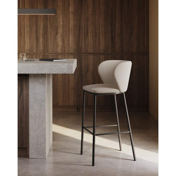 Béžová barová židle (výška sedáku 65 cm) Ciselia – Kave Home-image-1