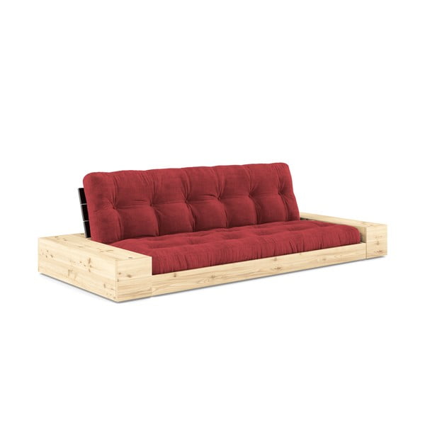 Červená manšestrová rozkládací pohovka 244 cm Base – Karup Design