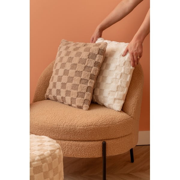 Dekorační polštář z mikroplyše 45x45 cm Checker – PT LIVING-image-1