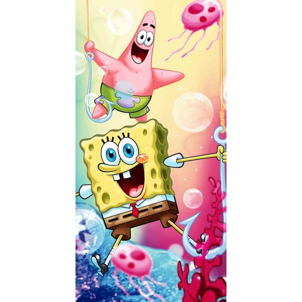 Bavlněná dětská osuška 70x140 cm Sponge Bob – Jerry Fabrics