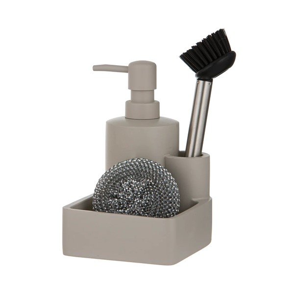 Šedý polyresinový stojan na mycí prostředky Essentials – Ladelle