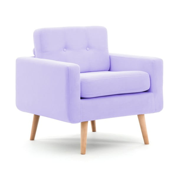 Pastelově fialové křeslo Vivonita Ina-image-2