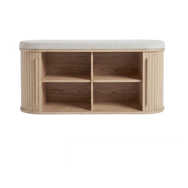 Polstrovaná lavice v přírodní barvě Meta – Unique Furniture-image-1