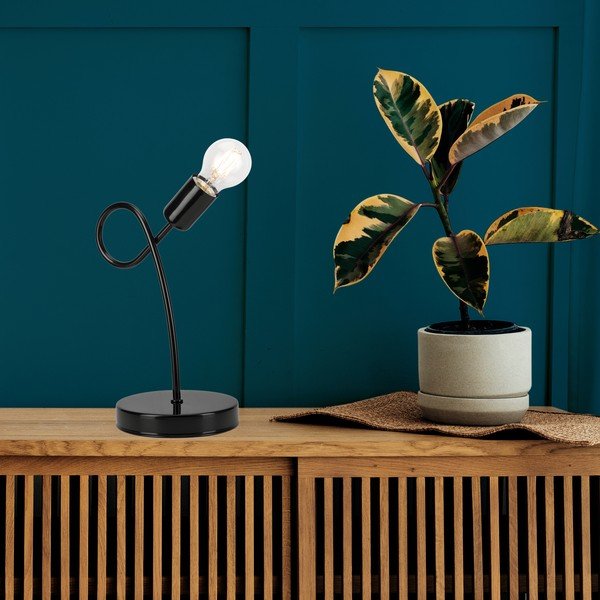 Černá stolní lampa - LAMKUR-image-3