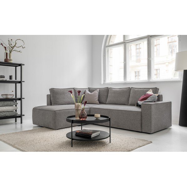 Světle šedá rozkládací rohová pohovka (levý roh) Brave Dave – Miuform-image-4