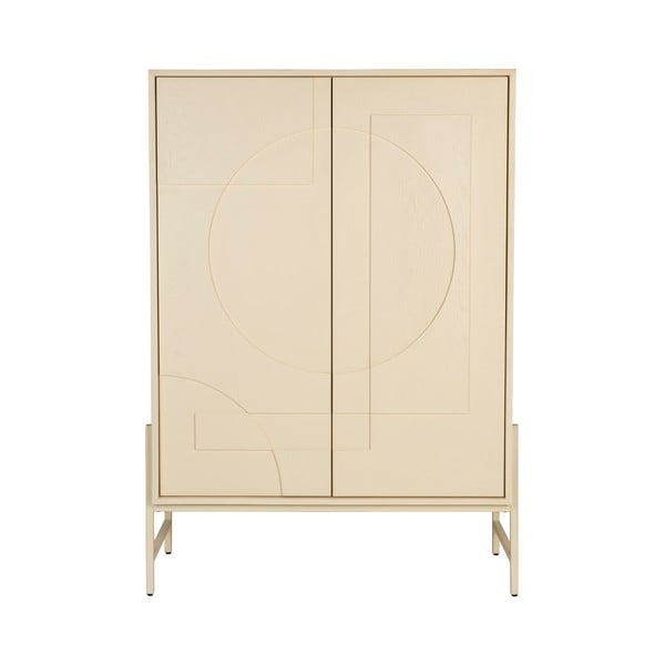 Krémová skříňka v dekoru dubu 100x140x45 cm Faces – Zuiver