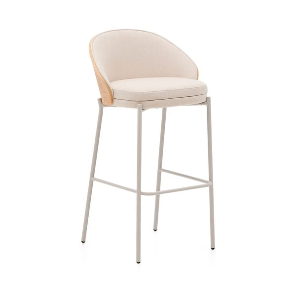 Béžová/ve světle přírodní barvě barová židle (výška sedáku 77 cm) Eamy – Kave Home