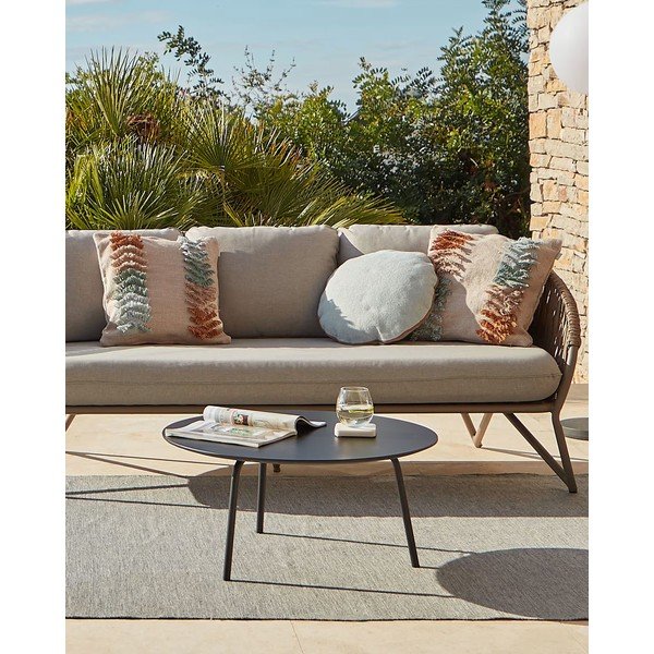 Černý konferenční stůl Kave Home Ulrich, ⌀ 70 cm-image-1