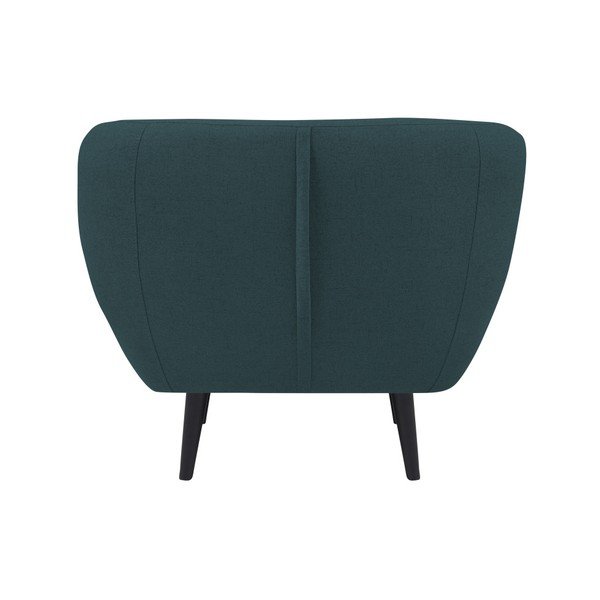 Tmavě modré křeslo s hnědými nohami Mazzini Sofas Piemont-image-1