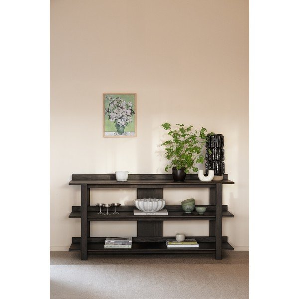 Konzolový stolek s deskou v dubovém dekoru v tmavě přírodní barvě 43x150 cm Kilian – Rowico-image-4