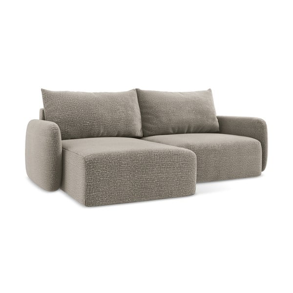 Béžová rozkládací/s úložným prostorem rohová pohovka (levý roh) Kalena – Makamii-image-1