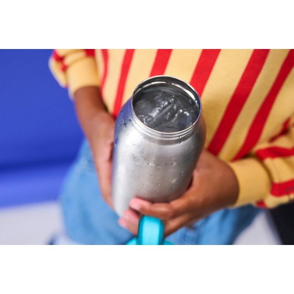 Modrá/ve stříbrné barvě plastová dětská termoska 500 ml Campus – Mepal-image-2