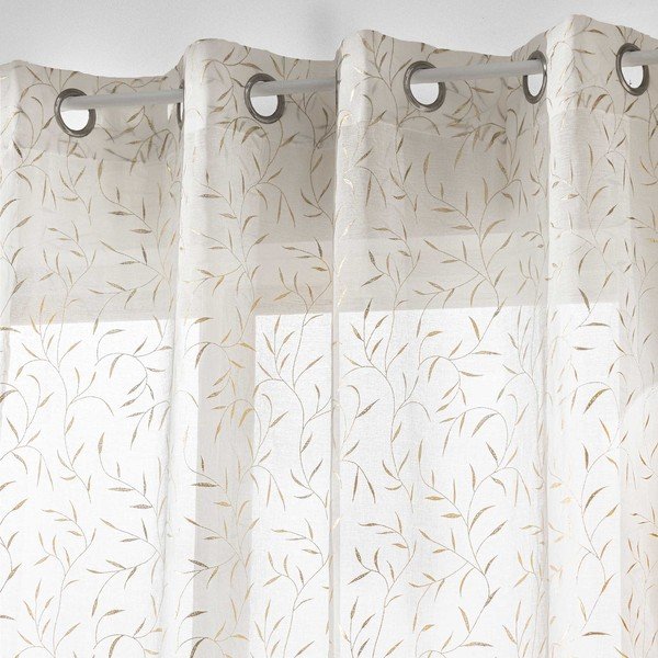 Záclona v béžové a zlaté barvě 140x240 cm Maissa – douceur d'intérieur