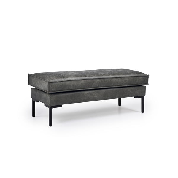 Tmavě šedá podnožka z imitace kůže Rate - Scandic-image-2