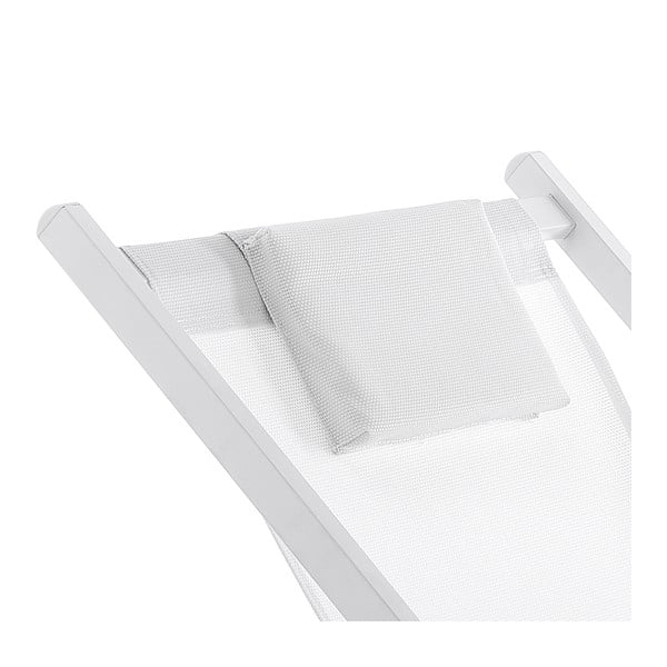 Bílé kovové skládací zahradní lehátko Milos – Tomasucci-image-2