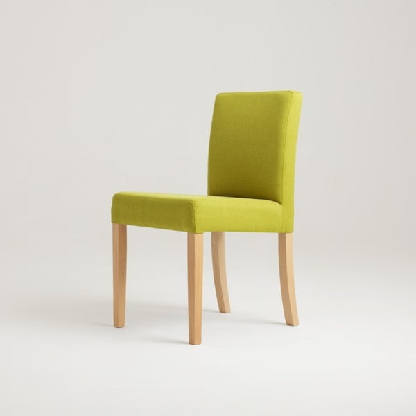 Zelená židle s bukovými nohami Wilton