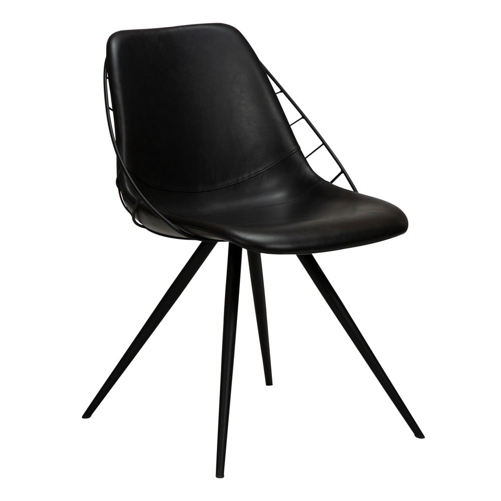 Černá jídelní židle z imitace kůže DAN-FORM Denmark Sway