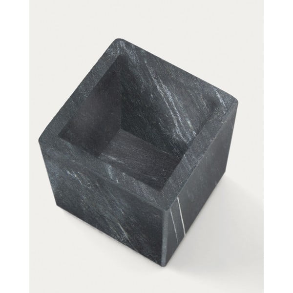 Tmavě šedý mramorový kelímek na zubní kartáčky Aixa – Kave Home-image-3