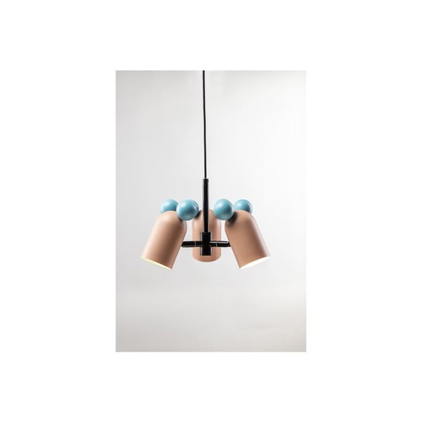 Světle modré/růžové dětské svítidlo s kovovým stínidlem ø 30 cm Mouse II – GTV-image-2