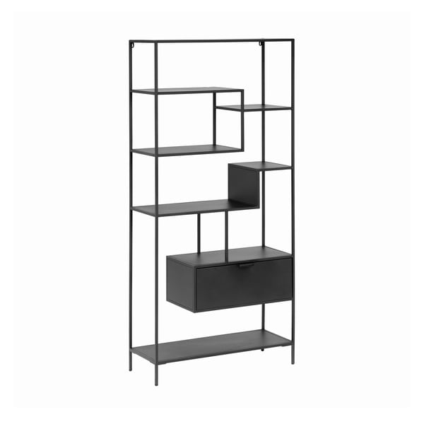 Černá kovová knihovna 80x168 cm Shantay - Kave Home-image-2