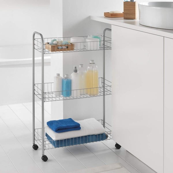 Pojízdný stojan s 3 policemi Metaltex Ascona Slim De Luxe, výška 84 cm-image-3