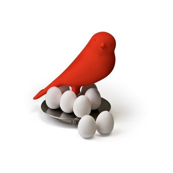 Červený stojánek s magnety Qualy Magnetic Egg Sparrow-image-1