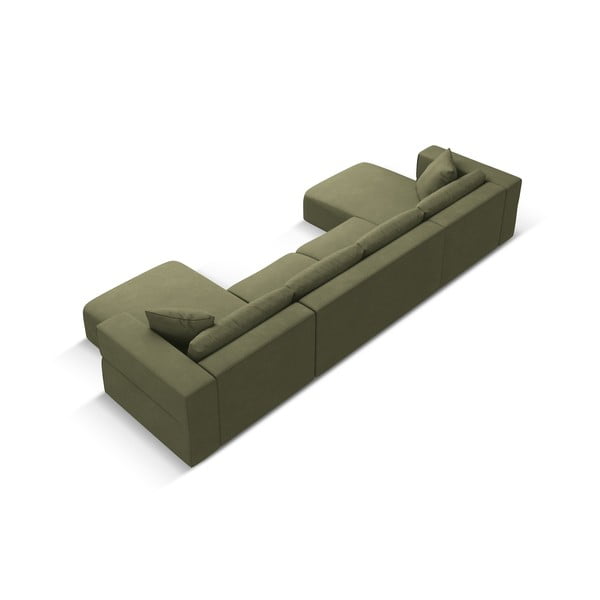 Světle zelená rohová pohovka do "U" Esther – Milo Casa-image-3