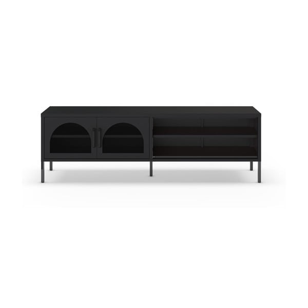 Černý TV stolek 160x50 cm Diora – Marckeric