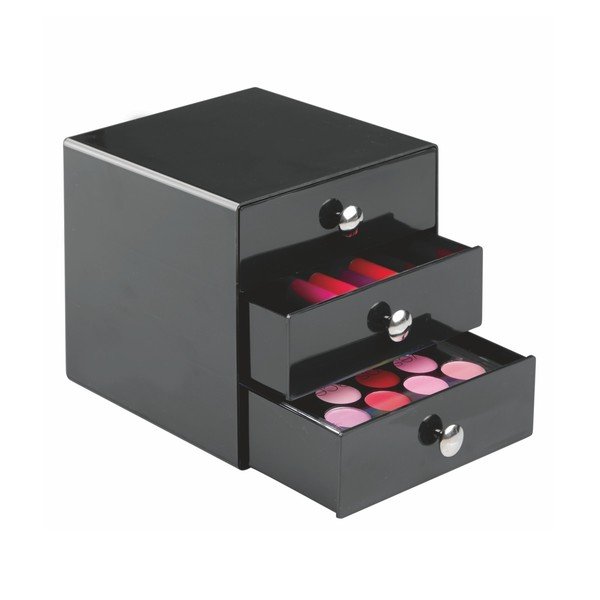 Černý organizér s třemi zásuvkami iDesign Drawer-image-2