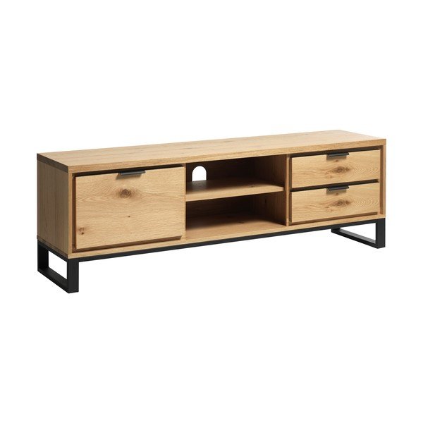 TV stolek v dekoru dubu v přírodní barvě 170x55 cm Livorno – Unique Furniture-image-2