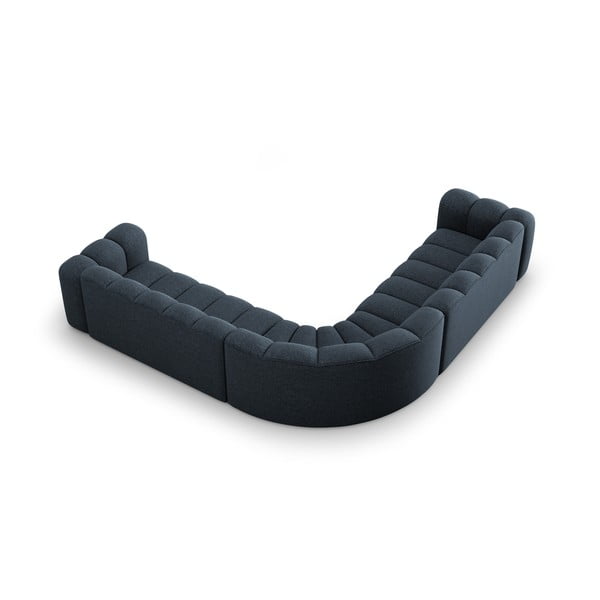 Modrá žinylková modulární rohová pohovka Lupine – Micadoni -image-3