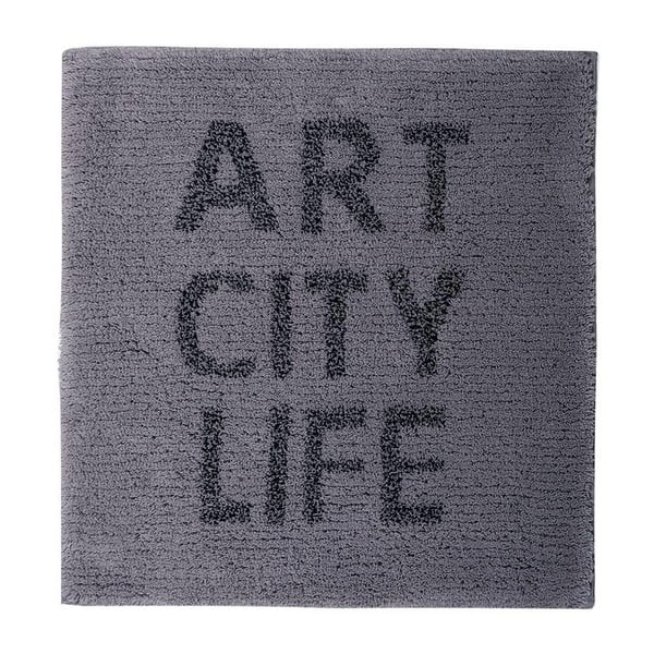 Tmavě šedá předložka do koupelny Sorema Art City Life, 60 x 60 cm