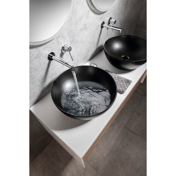 Podomítková umyvadlová baterie v leskle stříbrné barvě (1 výstup) Solaris – Sapho-image-1