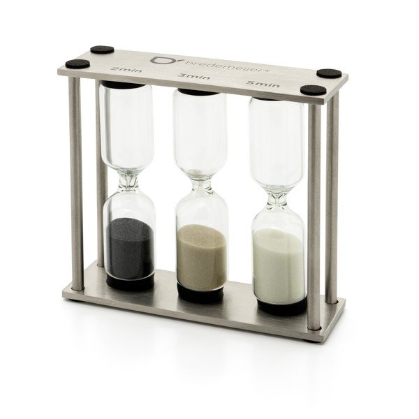 Přesýpací minutka ve stříbrné barvě Duet – Bredemeijer