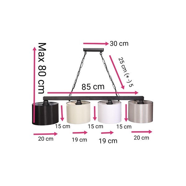 Závěsné svítidlo 30x85 cm 4 - Magenta Home-image-2
