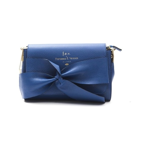 Modrá kožená kabelka f.e.v. by Francesca E. Versace Calima