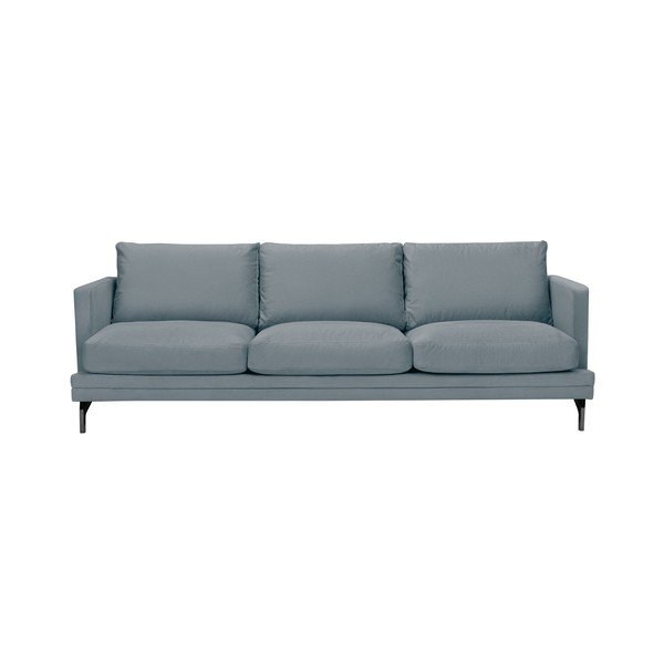 Šedá pohovka s podnožím v černé barvě Windsor & Co Sofas Jupiter