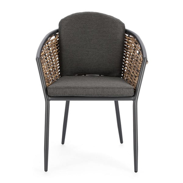 Šedá kovová zahradní židle Maribela   – Bizzotto-image-4