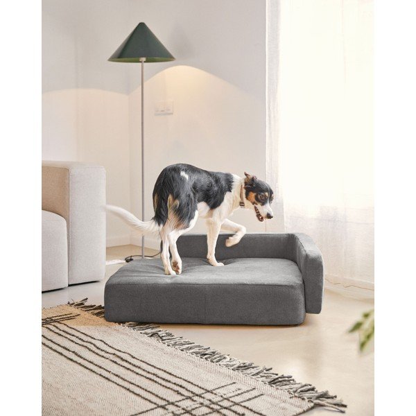 Tmavě šedý pelíšek pro psy 96x70 cm Bowie - Kave Home-image-4