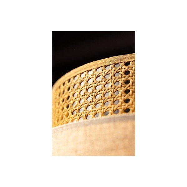 Závěsné svítidlo v přírodní barvě s ratanovo-textilním stínidlem Abra 2 – GTV-image-4